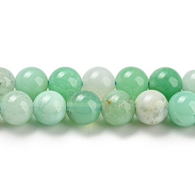 Natural Chrysoprase Beads Strands G-P503-6MM-03-1