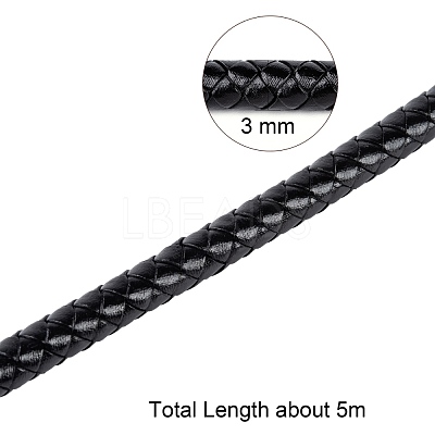 Braided Leather Cord with Core WL-F009-B02-8mm-1