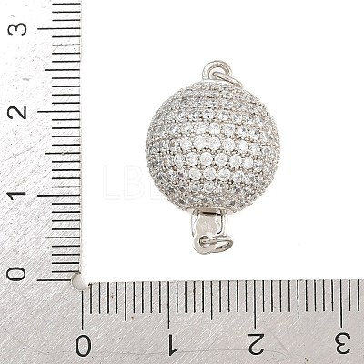 Brass Micro Pave Clear Cubic Zirconia Box Clasps CU-CBA8324-01P-1