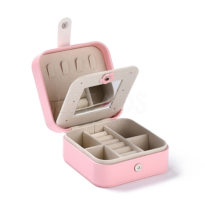 PU Imitation Leather Jewelry Organizer Box CON-P016-A01-1