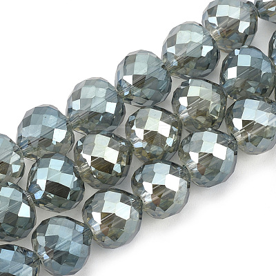 Electroplate Glass Beads Strands EGLA-T010-01G-1