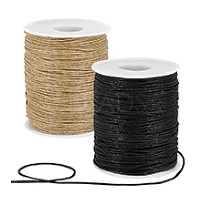2 Rolls 2 Colors Waxed Cotton Cords YC-PH0001-52F-1