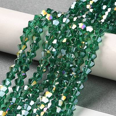 Transparent Electroplate Glass Beads Strands LS-GLAA-F029-2mm-A10-1