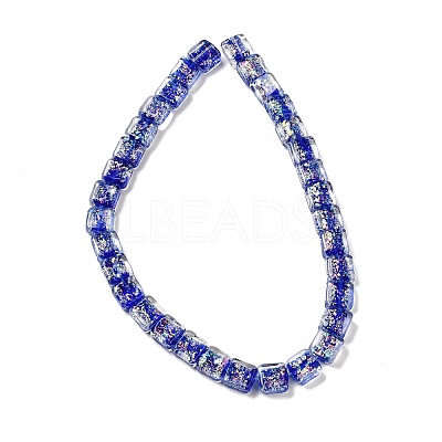 Handmade Dichroic Foil Glass Beads Strands DICH-U001-07C-1