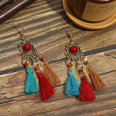 Alloy Round Chandelier Earrings FS-WGD7741-15-1