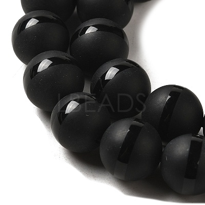 Dyed Natural Agate Round Bead Strands G-J271-10-10mm-1