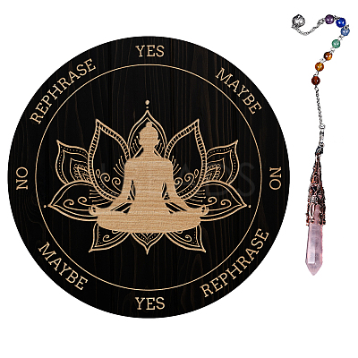 AHADEMAKER 1Pc Natural Rose Quartz Dowsing Pendulum Pendant DIY-GA0003-53I-1