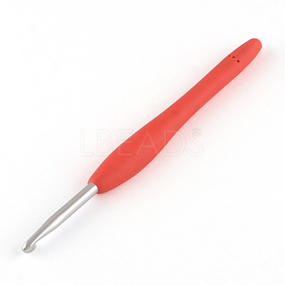 Aluminum Crochet Hooks with Rubber Handle Covered TOOL-R094-1