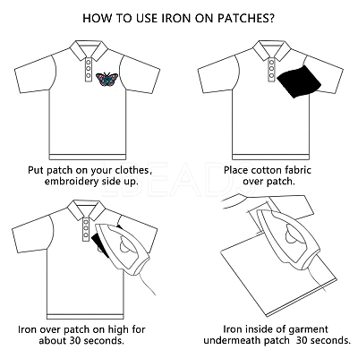 Flocky Cloth Fabric Appliques Iron On Patches DIY-WH0081-03A-1