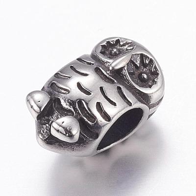 304 Stainless Steel European Beads STAS-P173-078AS-1
