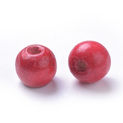 Dyed Natural Wood Beads WOOD-Q006-12mm-01-LF-1