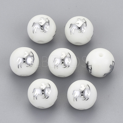 Electroplate Glass Beads EGLA-S178-11H-01-1