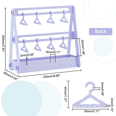 Opaque Acrylic Earring Display Stands EDIS-WH0029-16D-1