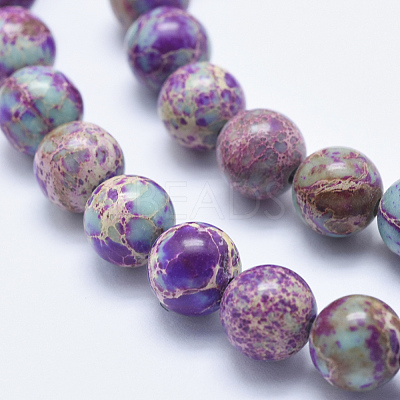 Natural Imperial Jasper Beads Strands X-G-I122-4mm-15-1