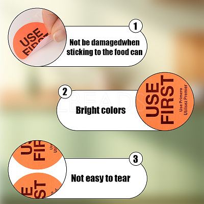 4 Rolls 4 Colors Paper Adhesive Label Stickers STIC-SP0001-12-1