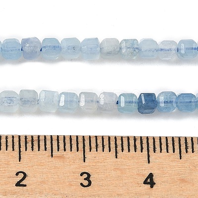 Natural Aquamarine Gradient Color Beads Strands G-G271-F01-3x3mm-1