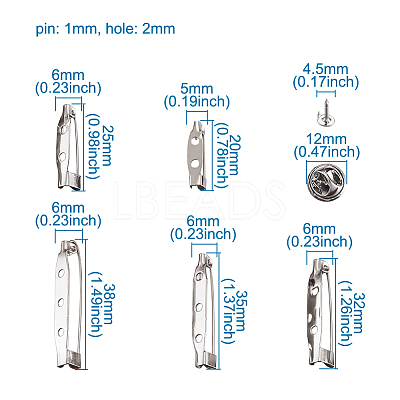 Iron Brooch Findings IFIN-TA0001-27P-1
