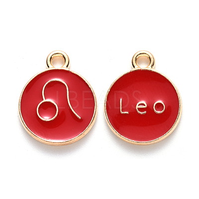 Alloy Enamel Pendants X-ENAM-S124-01A-07G-1