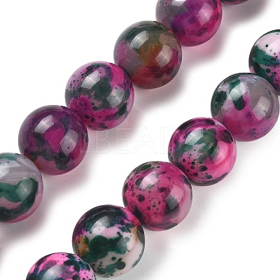 Natural Multi-Color Agate Beads Strands G-A261-B15-14mm-1