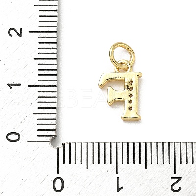 Brass Micro Pave Cubic Zirconia Charms KK-I382-03G-F-1