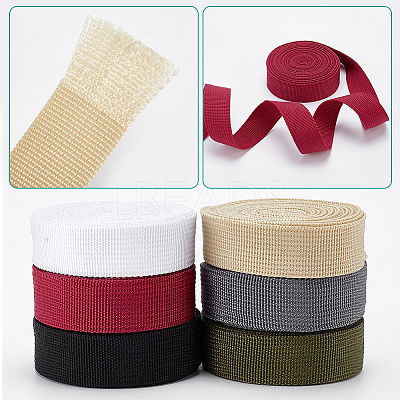 6 Rolls 6 Colors Flat Polypropylene Ribbon OCOR-WR0001-11-1