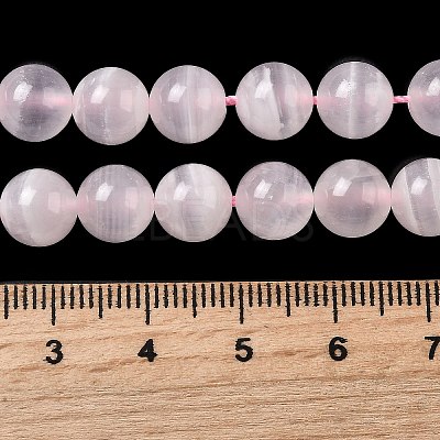 Natural Pink Calcite Beads Strands G-Z103-A01-8mm-1