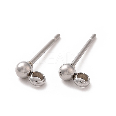 Non-Tarnish 304 Stainless Steel Ear Stud Components STAS-F227-18A-P-1