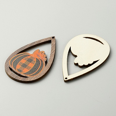Halloween Theme Printed Wood Big Pendants X1-WOOD-TAC0015-09D-1