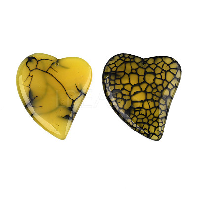 Natural Crackle Agate Big Pendants G-S208-02-1
