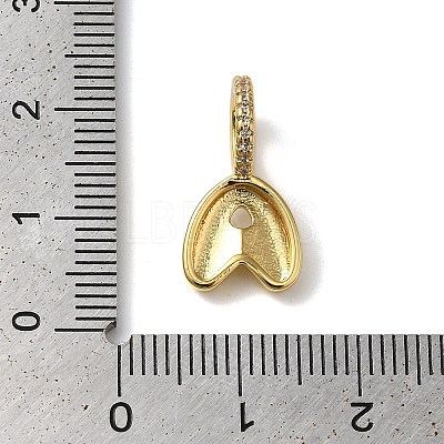 Brass Micro Pave Cubic Zirconia Pendants KK-K345-13A-G-1