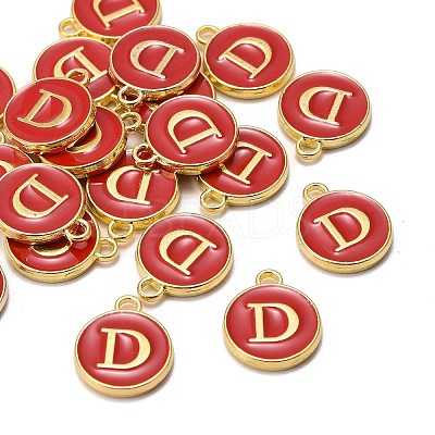 Golden Plated Alloy Enamel Charms ENAM-S118-03D-1