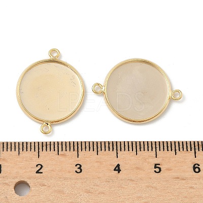 Flat Round Brass Connector Cabochon Settings X-KK-K414-13B-G-1