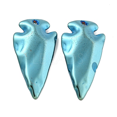 Electroplated Synthetic Non-Magnetic Hematite Pendants G-C136-03E-1