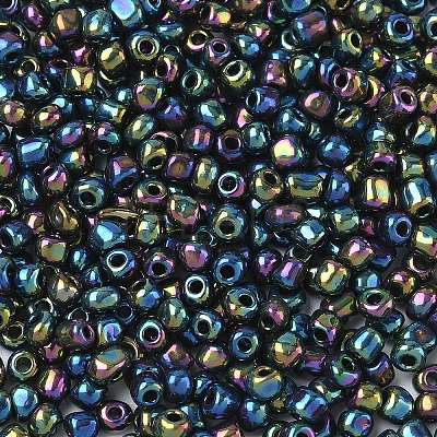 6/0 Electroplated Iris Round Glass Seed Beads X-SEED-A009-4mm-605-1