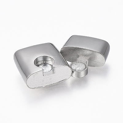 Tarnish Resistant 304 Stainless Steel Magnetic Clasps with Glue-in Ends LS-STAS-F130-62P-1