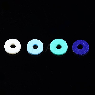 Handmade Polymer Clay Beads Strands CLAY-R089-6mm-T02B-14-1