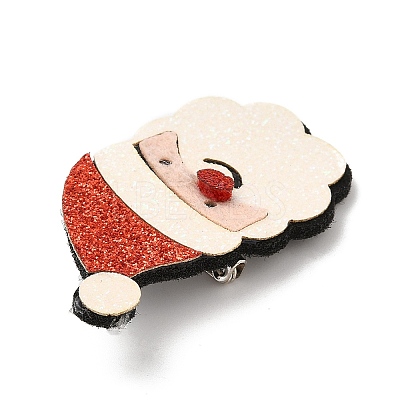 Christmas Theme PU Leather Brooch LS-JEWB-C004-01A-1
