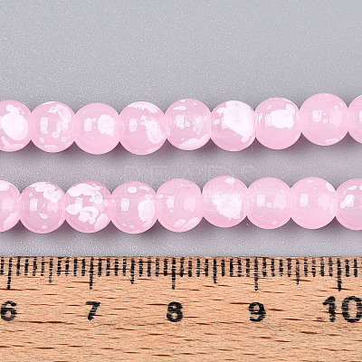 Baking Paint Glass Beads Strands DGLA-N015-6mm-02-1