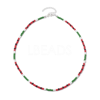 MIYUKI Round Rocailles Beaded Necklaces X1-NJEW-TA00160-1
