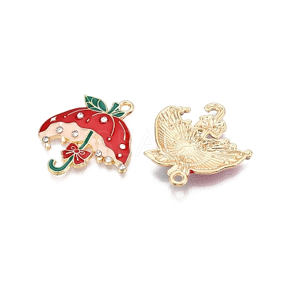 Rack Plating Alloy Enamel Pendants ENAM-N056-424-1