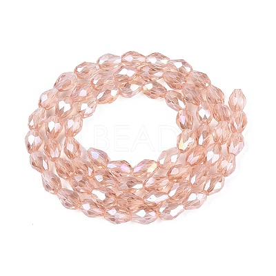 Transparent Electroplate Glass Beads Strands LS-EGLA-N013-T4mm-B29-1