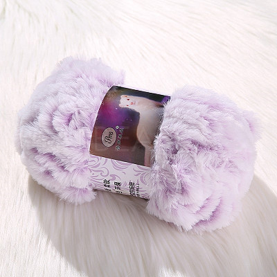 Imitation Mink Fur Super Bulky Polyester Nylon Blended Yarn PW-WG86474-01-1