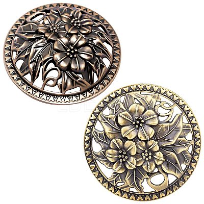 2Pcs 2 Colors Alloy Cover FIND-GF0003-48-1