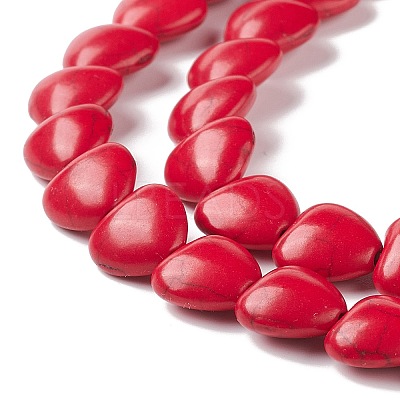 Heart Synthetic Turquoise Beads Strands X-TURQ-I019-12mm-01-1