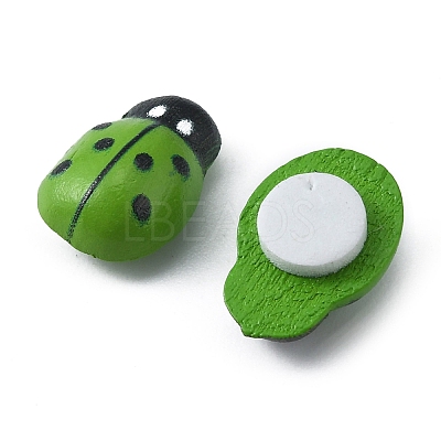 Spray Painted Wood Cabochons WOOD-WH0024-119E-1