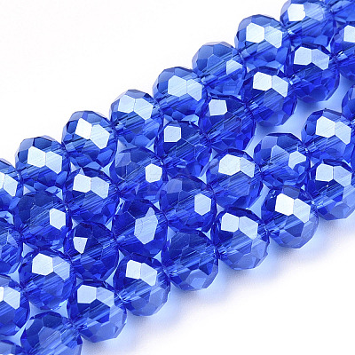 Electroplate Glass Beads Strands EGLA-A034-T4mm-A32-1