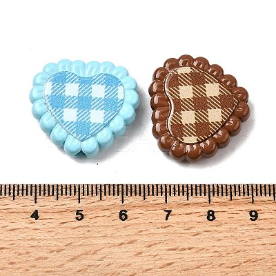 Printed Opaque Acrylic Beads OACR-H054-12-1
