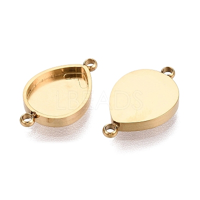 304 Stainless Steel Connector Cabochon Settings STAS-Q113-32G-1