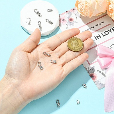 11Pcs 11 Styles 304 Stainless Steel Hook Clasps STAS-CJ0003-39P-1