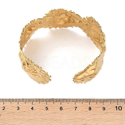 304 Stainless Steel Cuff Bangles for Women BJEW-P364-01B-G-1